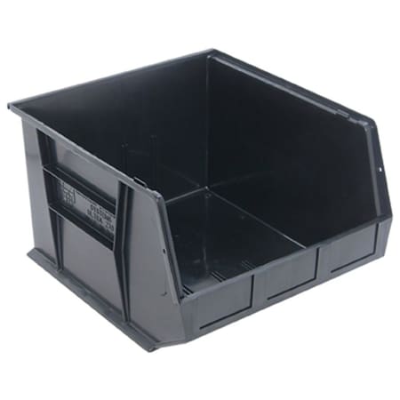 Quantum Storage Systems Storage Bin, Plastic, Black, 11 in H, 16-1/2 in W QUS270BK
